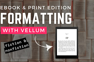 format your novel or book for kindle KDP, ebook, and print with vellum