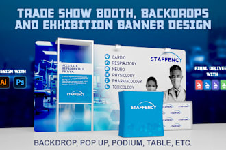 design trade show banner, graphics and booth backdrops