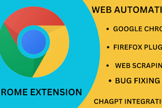 create chrome extension, google chrome, web scraping, automation, plugin, api