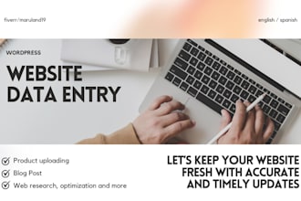 do wordpress data entry and woocommerce products uploading