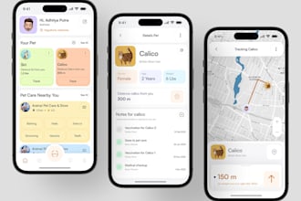develop pet tracking app, pet care, pet training, pet match making app