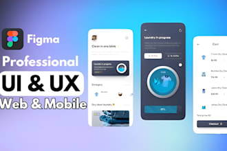 do mobile app UI UX design, website design, UI UX design, figma uiux design
