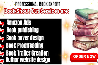handle book promotion, ebook creation, ebook marketing, and promotion on amazon