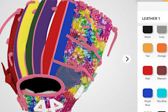 do 2d 3d baseball glove product configurator on shopify kickflip, zakeke