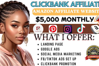 get you clickbank affiliate marketing and amazon affiliate link promotion sales