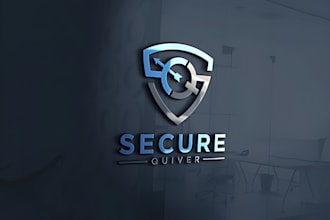make essential security service, cyber security, defense logo with new concept
