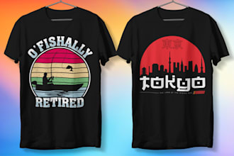 do unique custom graphic t shirt design within 4 hours