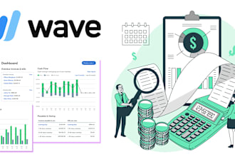 do bookkeeping, bank reconciliation, and profit and loss in wave