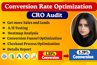 do conversion rate optimization, cro audit to increase sales and leads
