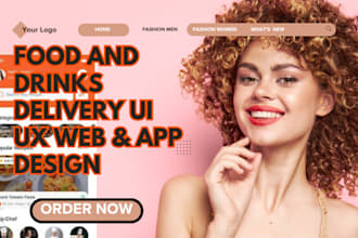 modern drink and food delivery ui ux design restaurant website design mobile app