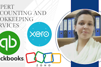 do bookkeeping using quickbooks, xero, and wave