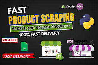 scrape and upload products from shopify to woocommerce or woocommerce to shopify