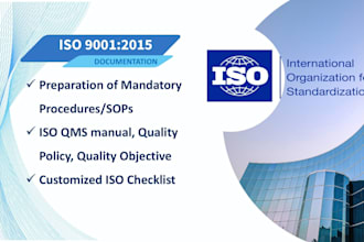 prepare sop and manual along with audit checklist for iso