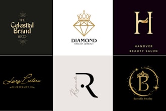 do luxury realtor, fashion, beauty and cosmetic logo design