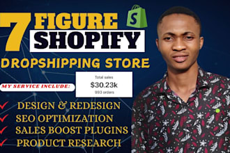 build 7 figure dropshipping store shopify website design shopify store redesign