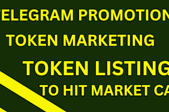 telegram promotion sol base token promotion token marketing token listing hit mc