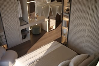 design kitchen interior in 3d and render