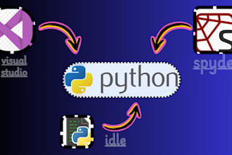 do python programming on spyder, visual studio code and idle
