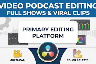 do multicam video podcast editing and audio mixing