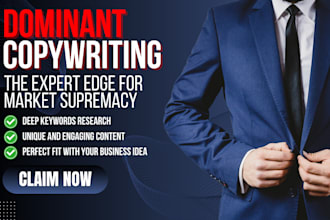 realize a professional copywriting for your landing pages