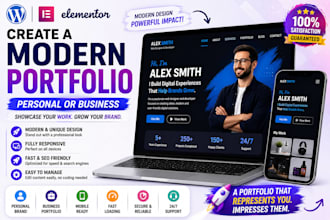 build my own modern personal or business portfolio site