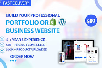 create a high quality personal or business portfolio website