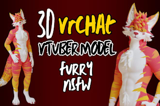 create 3d model, vrchat model, furry avatar, nsfw avatar, vtuber model and vrm