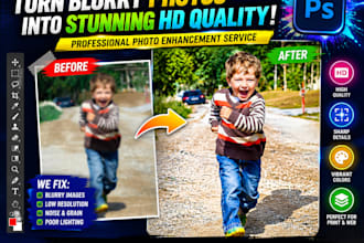 enhance and upscale low quality images and photos to high quality