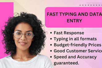 fast typist , english typing , typing services