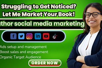 market instagram facebook social media management for book authors