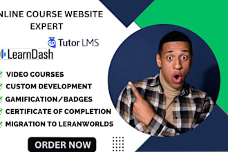 build learndash tutor lms website customize online course website course upload