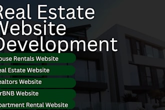 develop vacation rentals website, real estate and air bnb website