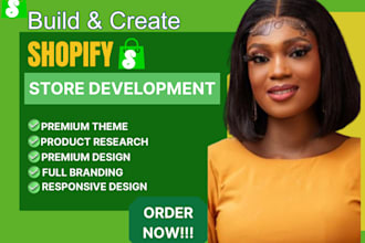 build shopify store design, ecommerce dropshipping store, shopify website design