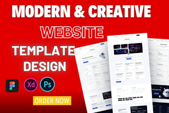 design web template web design UI UX in figma, xd, or PSD