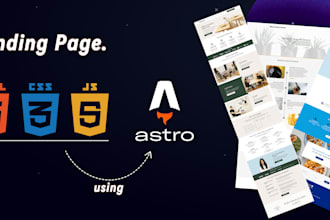 build a landing page using astro or angular
