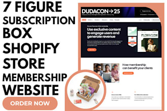 design custom subscription box shopify store subscription membership website