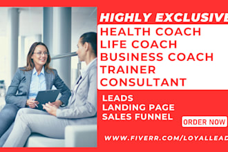 generate health coaching leads life business speaker trainer consultant website