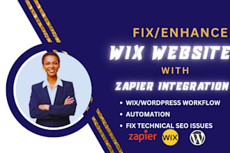 enhance wix website workflow via make com made com zap automation ai integration