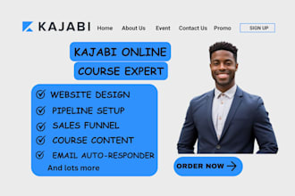 kajabi online course content, lesson plan and digital course creation