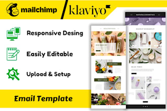 responsive email template design using mailchimp or klaviyo