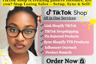 setup tik tok shop listing link sync shopify tiktok cj amazon fbm tts affiliate