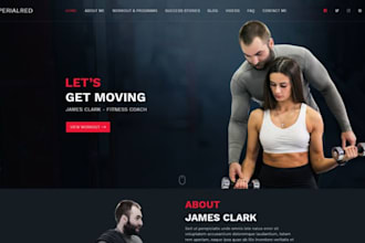 create gym website, fitness website, personal trainer, yoga , health website