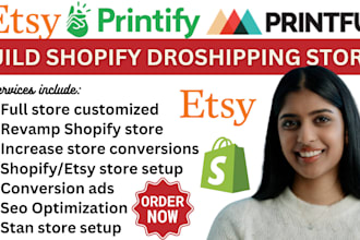 shopify etsy print on demand dropshipping store printful printify gelato stan