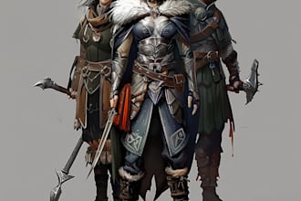make your dnd group party illustration