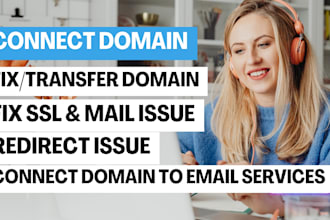 redirect, transfer, connect domain, fix dns, SSL, godaddy, bluehost, hostinger