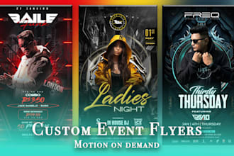 design party flyer, club, music flyer or any event flyer