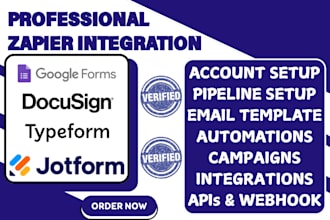 be your zapier expert google forms docusign typeform pandadoc jotform automation
