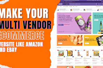 build multi vendor ecommerce marketplace website or multivendor website