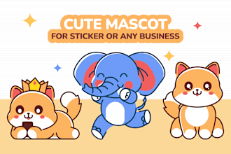a cute mascot for your sticker or business