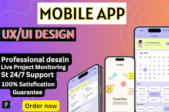 design mobile app UX UI in figma